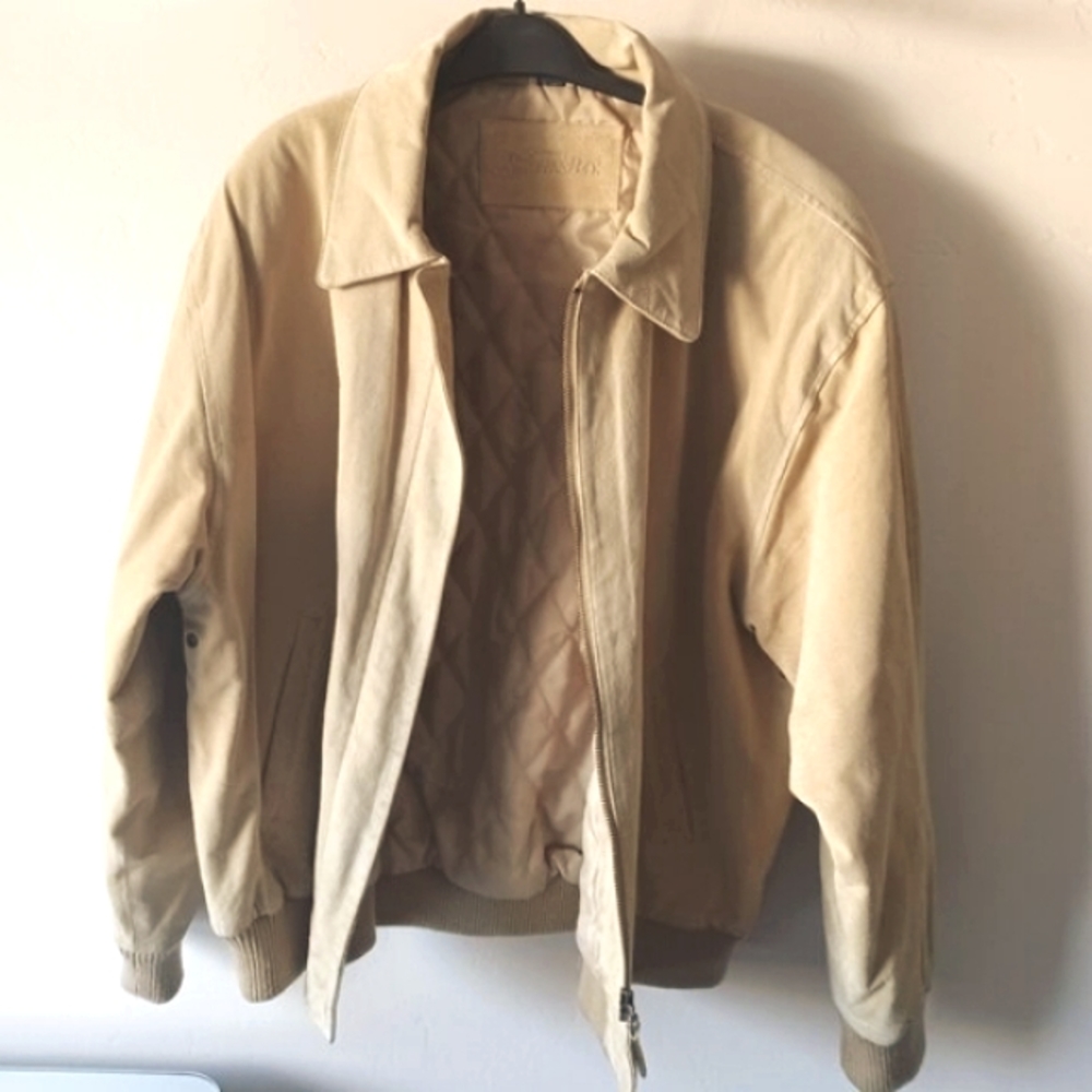Genuine Suede Bomber Large